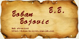 Boban Bojović vizit kartica
